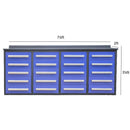 Garage Storage Cabinets With Workbench (With 20 Drawers) - Blue by HouseOfZazla