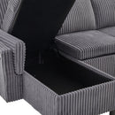 Convertible U-Shaped Sectional Sofa Bed With USB Ports And Storage by HouseOfZazla