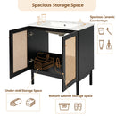 Bathroom Vanity With Soft Closing Mechanism - Black by HouseOfZazla