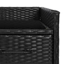 K&K 47.5"W Wicker Outdoor Storage Cabinet with Tempered Glass Top by HouseOfZazla