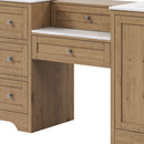 Double Sink Bathroom Vanity With Countertop, 2 Ceramic Sinks, 6 Drawers by HouseOfZazla