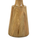 Pedestal Accent Table With Eco Friendly Base And Round Lipped Top - Brown