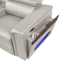 Nova Modern Style Sectional with Console, Wedge, and Bluetooth