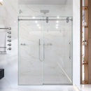 56-60"W x 72"H Frameless Sliding Shower Door – Clear Tempered Glass by HouseOfZazla