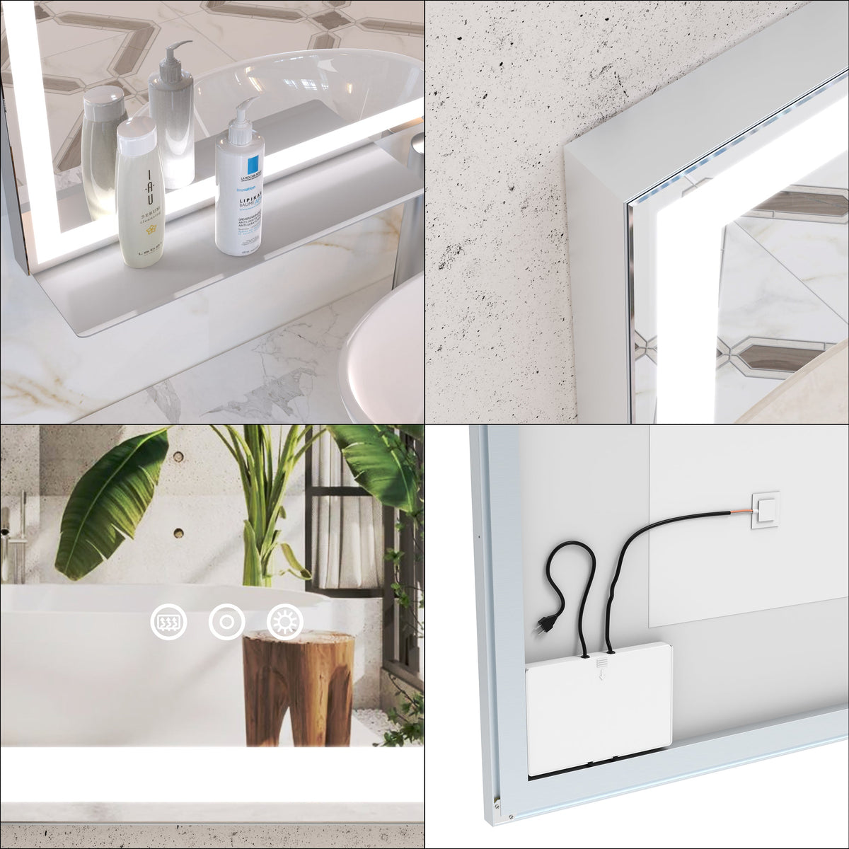 48x36 inch LED Bathroom Vanity Mirror, photo 4 of 10