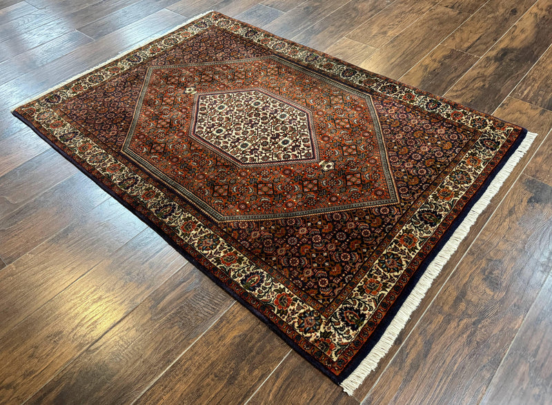 Persian Bidjar Rug 4x5, Fine 290 KPSI, Herati Pattern