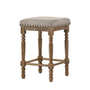 Farsiris - Weathered Counter Height Stool (Set 2) - Beige by HouseOfZazla
