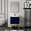 24 Inch Freestanding Bathroom Vanity With Resin Basin, 24x18