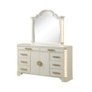 Jasmine - 8 Drawer Dresser With Side LED Lightning - Beige
