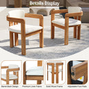 Set of 2 Outdoor Acacia Wood Dining Chairs with Cushions by HouseOfZazla