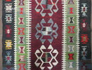3' 8" X 5' Vintage Turkish Kilim Handmade Flat Weave Wool Rug Veg Dyes