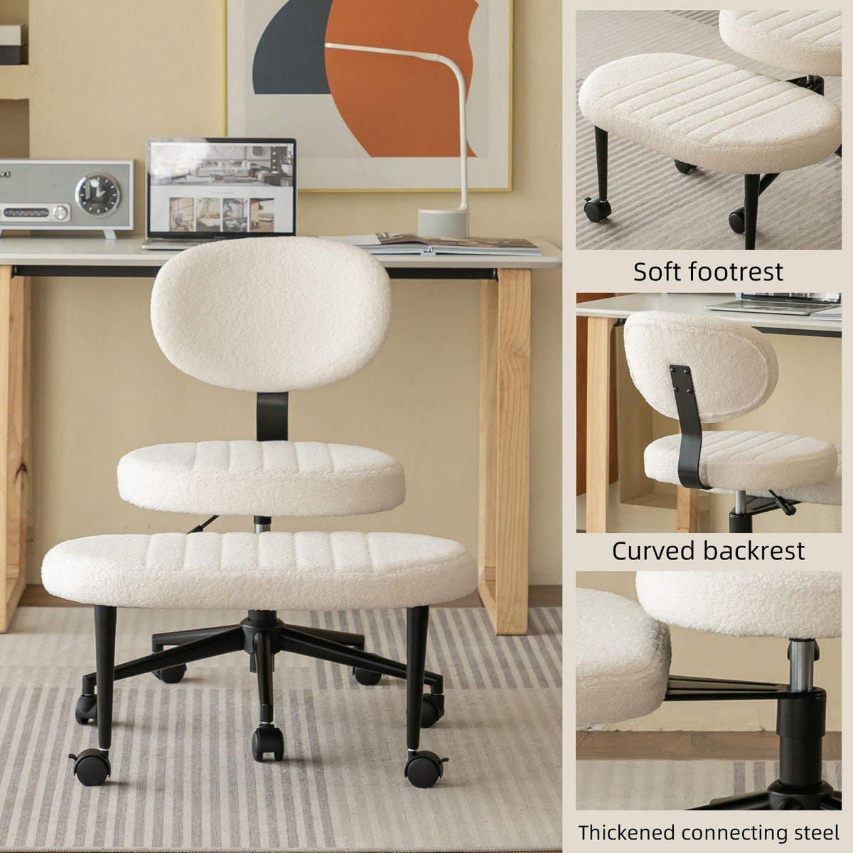 Ergonomic Cross Legged Office Chair With Back Support, photo 34 of 34