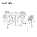 U_Style Multi-Person Outdoor Acacia Wood Dining Table and Chair Set by HouseOfZazla