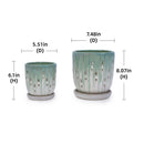 Flowerpot With Drainage Hole (Set of 2) by Unique Piece Furniture