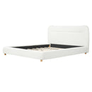 Minimalist Curved Headboard Teddy Bear Plush Bed, Queen by HouseOfZazla
