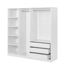 Doorless Storage Wardrobe For Dedroom With Shelves And 3 Drawers by HouseOfZazla
