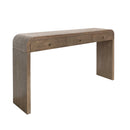 Dark Table with 3-Drawer Storage