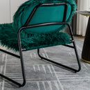 Accent Chair - Modern Industrial Slant Armchair with Metal Frame - Premium High Density Soft Single chair for Living Room Bedroom