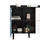 Modern Sideboard Buffet Cabinet With Doors And Unique Panel Styling by HouseOfZazla