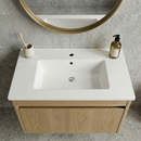 30Inch x 18.5Inch Ceramic Bathroom Vanity Sink Top with Single Hole by HouseOfZazla