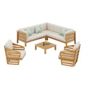 Royal Acacia 6-Piece Sofa Sectional Set - Beige by HouseOfZazla