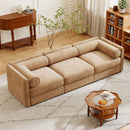 Stylish Sofa With Storage Seat And Cylindrical Backrest