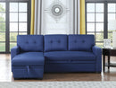 Upholstered Pull Out Sectional Sofa With Chaise by HouseOfZazla