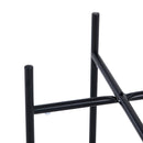 2-layer End Table with Whole Marble Tabletop, Round Coffee Table with Black Metal Frame for Bedroom Living Room Office (black, 1 piece)