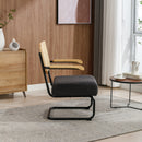 Accent Chair - Modern Industrial Slant Armchair with Metal Frame - Premium High Density Soft Single chair for Living Room Bedroom