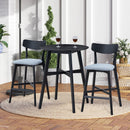 Wooden Bar Chairs Set of 2, Modern Soft Upholstered Kitchen Island Chairs