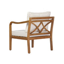 Acacia Wood Patio Furniture Club Chair Set of 2 by HouseOfZazla