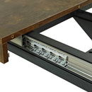 Retro Rectangular Stretch Dining Table With Embossed Center Plate by HouseOfZazla