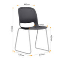 Stacking Chairs (Set of 4) - Black by Unique Piece Furniture