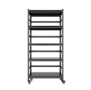 63"H Storage Shelves - Heavy Duty Metal Shelving Unit Adjustable 5-Tier Pantry Shelves with Wheels Load 1750LBS Kitchen Shelf Garage Storage