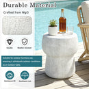 U_Style Outdoor Patio Accent Table With Crack Process by HouseOfZazla