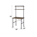 Ensata - Rustic Writing Desk - Black / Oak