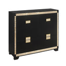 Lively - Dresser With Glitter Detail And Thick Bar Handle Hardware - Black by HouseOfZazla