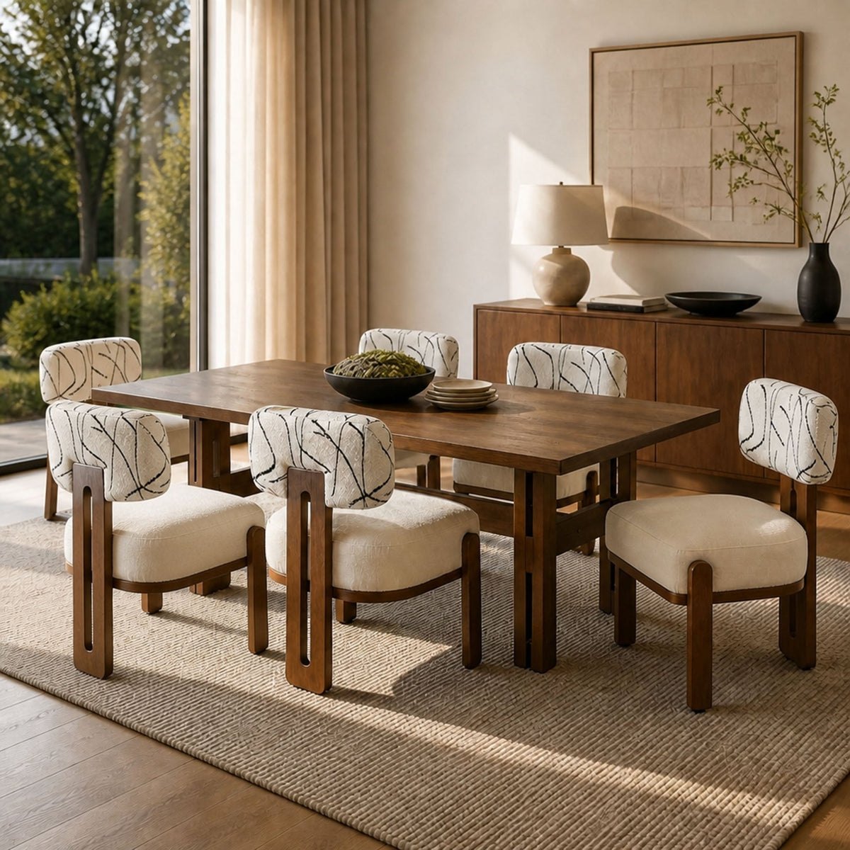 7-Piece Dining Table Set for 6, 71", photo 2 of 9