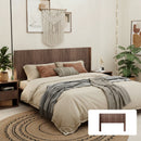 Queen Headboard Only, Fluted Panel Design - Walnut by HouseOfZazla