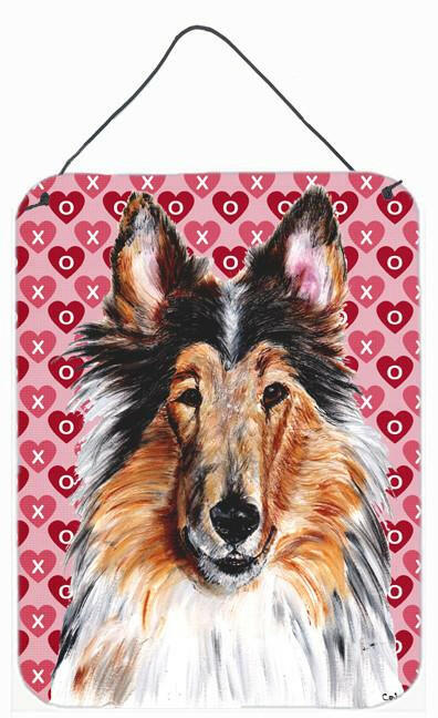 Collie Hearts and Love Aluminium Metal Wall or Door Hanging Prints SC9694DS1216