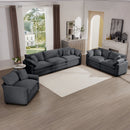 Elegant Oversized Sectional Sofa Set With Deep Seats And Flexible Layout by HouseOfZazla