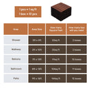 10 PCS Interlocking Acacia Hardwood Deck Tiles