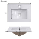 Modern Small Bathroom Vanity Cabinet With Ceramic Basin, Ample Storage, 1 Soft Close Door by HouseOfZazla