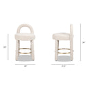 Penny 26.5" Round Arched Upholstered Counter Stool, Set of 2