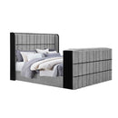 Isaiah - Bed With TV Lift-LED Speakers And Fireplace