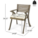 Helen Outdoor Acacia Wood Dining Chair by HouseOfZazla