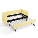 Gingham Daybed With USB Charging Port, Wave-Shaped Design by HouseOfZazla