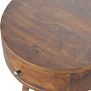 Nordic Chestnut Circular Nightstand by HouseOfZazla