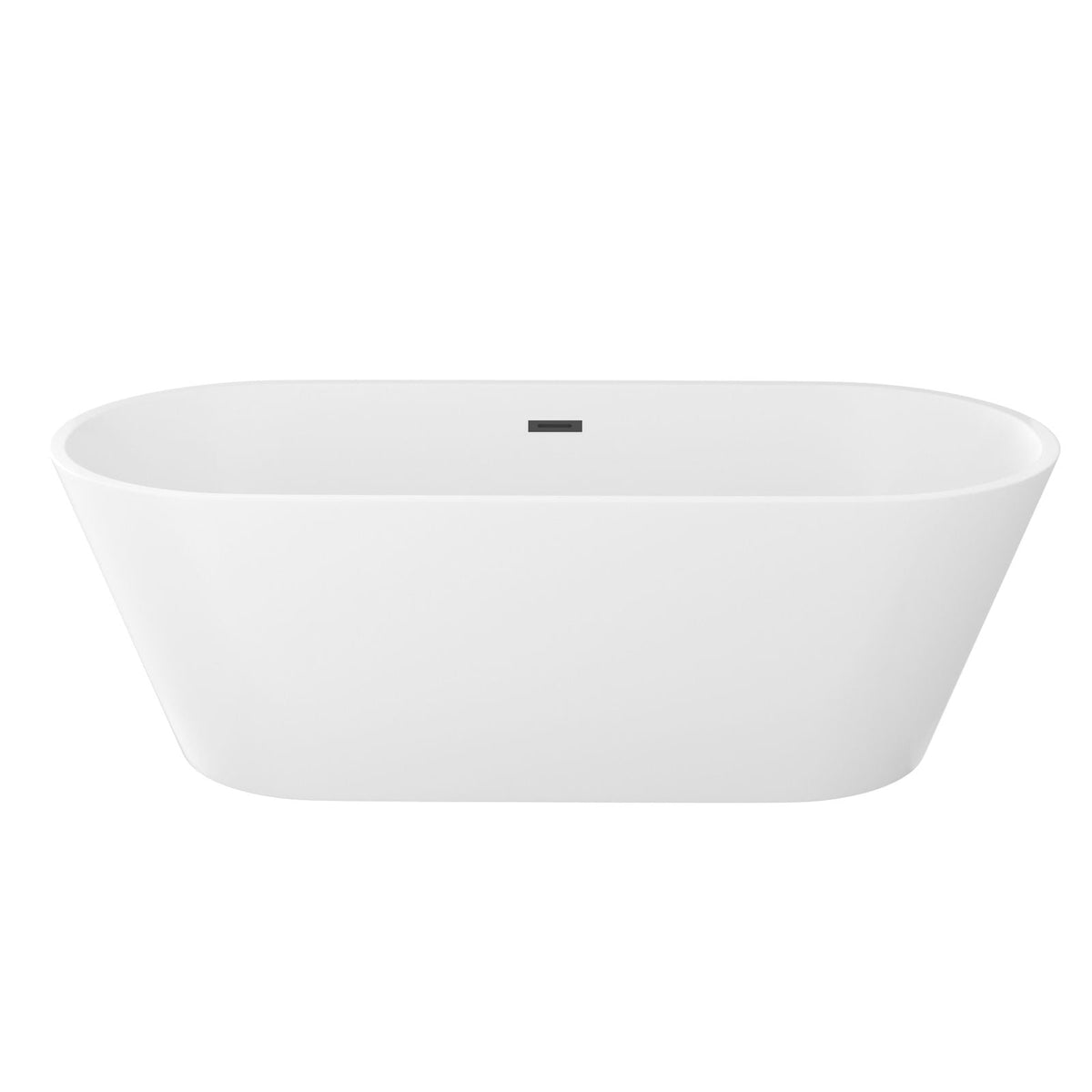 Gloss Freestanding Bathtub With Overflow & Pop Up Drain, Stand Alone Soaking Tub, photo 14 of 14