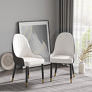 Modern Sponge-Filled Dining Chair, Solid Wood Metal Legs, Suitable For Restaurants, Living Rooms And Rooms (Set of 2) by HouseOfZazla